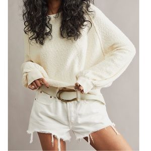 Free People found my friend pullover sweater cream